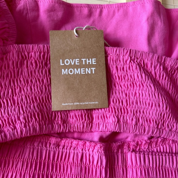 Women's Summer Dress Square Neck Short Sleeves Crossover Waist Mini Dress - Picture 5 of 7